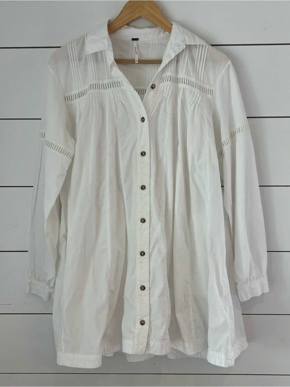 Free People Kennedy Dress White Button-Down boho cottagecore coastal cowgirl